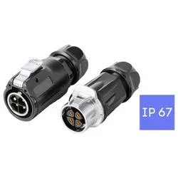 TRU COMPONENTS TC-15034272 Steckverbinder-Set Wasserdichter Steckverbinder Gesamtpolzahl: 4 1 St.