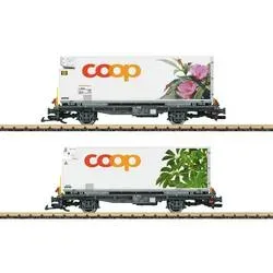 LGB L45885 G Containerwagen-Set ?coop®? der RhB