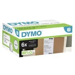 DYMO Etiketten Rolle 104 x 159 mm Weiß 6 Rollen Wiederablösbar 2238107 Adress-Etiketten