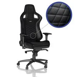 Gaming chair Noblechairs EPIC with 4D armrests, Black/blue, New, Ergonomic chair - ideal for flexible working