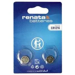 Renata Knopfzellenbox CR1216 3 V 2 St. 25 mAh Li-MnO2