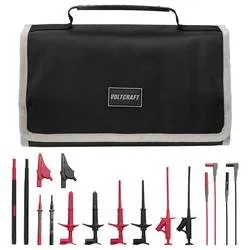 VOLTCRAFT MLSet-100 Messleitungs-Set Steckanschluss 4 mm Krokoklemmen, Prüfspitze, Buchse 4 mm 1.2 m Rot, Schwarz 1 St.