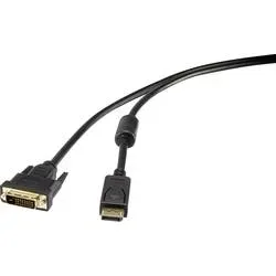 Renkforce DisplayPort / DVI Adapterkabel DisplayPort Stecker, DVI-D 24+1pol. Stecker 0.50 m Schwarz RF-3301148