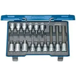 Gedore IN 19 LKM Steckschlüssel-Bit-Einsatz-Set 1/2 (12.5 mm) 15teilig 6129360