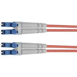 TELEGÄRTNER LWL Rangierkabel 2x G50/125 OM4, 1x LC Duplex - 1x LC Duplex, violett, 1 m