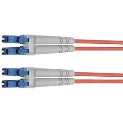 TELEGÄRTNER LWL Rangierkabel 2x G50/125 OM4, 1x LC Duplex - 1x LC Duplex, violett, 5 m