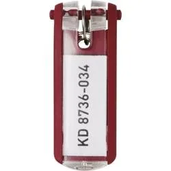 DURABLE Schlüsselanhänger Key Clip Rot 25 x 65 mm 6 Stück