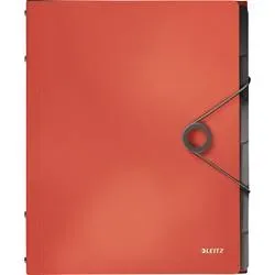 Leitz 4569-10-20 Ordnungsmappe Hellrot DIN A4 Polypropylen Anzahl der Fächer: 6