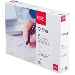 ELCO Couvert Office m/Fenster C4 74523.12 120g, weiss 50 St&uuml;ck