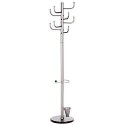 ALCO Garderobenständer 2802 Anzahl der Haken: 8 (Ø x H) 40 cm x 172 cm Metall (pulverbeschichtet) Silber 1 St.