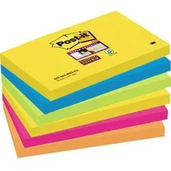 POST-IT Block Super Sticky Rio 6556SSRIO 5-farbig, 6x90 Blatt 127x76mm