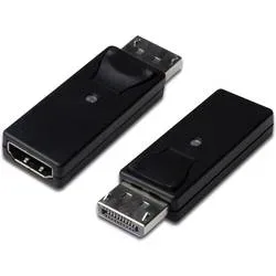Digitus DB-340602-000-S DisplayPort / HDMI Adapter [1x DisplayPort Stecker - 1x HDMI-Buchse] Schwarz doppelt geschirmt,