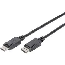 Digitus DisplayPort Anschlusskabel DisplayPort Stecker, DisplayPort Stecker 2.00 m Schwarz DB-340100-020-S Rund, doppelt
