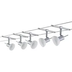 Paulmann, Paulmann Sheela 94136 Seil-Basissystem GU5.3 50 W LED Chrom (matt), Opal