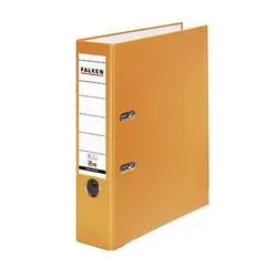 Falken PP-Color Ordner DIN A4 80 mm Orange 2 Ringe PP-Color Pappkarton