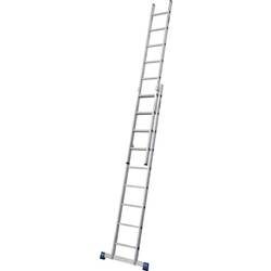 Alu-Schiebeleiter Stabilo, 2teilig, 2 x 9 Sprossen, mit Traverse