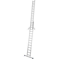 Alu-Schiebeleiter Stabilo, 2teilig, 2 x 18 Sprossen, mit Traverse und Trigon-Traverse
