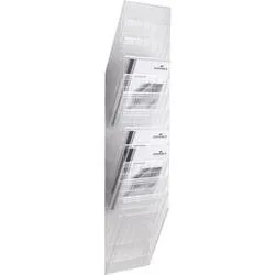 DURABLE Flexiboxx Wandprospekthalter A4 Polystyrol Transparent 24 x 13,5 x 111,5 cm