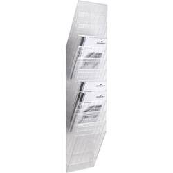 DURABLE Flexiboxx Wandprospekthalter A4 Polystyrol Transparent 24 x 13,5 x 111,5 cm