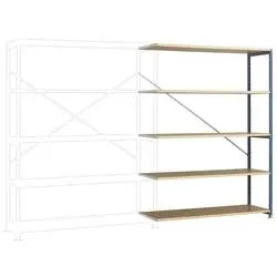 Manuflex RP1141.0001 Fachbodenregal-Anbaumodul 70 kg (B x H x T) 1.47 x 2 x 40 m Stahl pulverbeschichtet Grau, Grün
