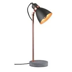 Paulmann Neordic Orm 79624 Schreibtischleuchte LED E27 20 W Beton-Grau, Kupfer