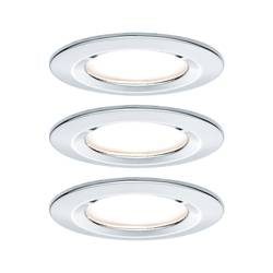 Paulmann Nova Bad-Einbauleuchte 3er Set 6.5 W Chrom (glänzend)