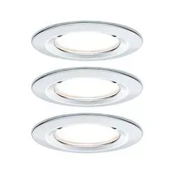 Paulmann Nova Bad-Einbauleuchte 3er Set 6.5 W Chrom (glänzend)