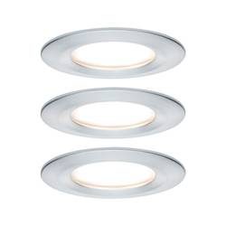 Paulmann Nova Bad-Einbauleuchte 3er Set LED LED 18 W IP44 Aluminium (gedreht)