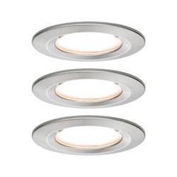 Paulmann Nova Bad-Einbauleuchte 3er Set LED LED 18 W IP44 Eisen (gebürstet)