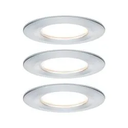 Paulmann Nova Bad-Einbauleuchte 3er Set LED LED 18 W IP44 Aluminium (gedreht)
