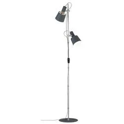 Paulmann Neordic Haldar 79690 Stehlampe LED E14 40 W Dunkelgrau, Chrom (matt)