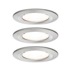 Paulmann Bad-Einbauleuchte 3er Set 19.5 W Eisen (gebürstet)