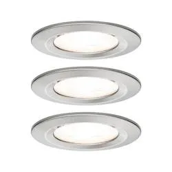Paulmann Bad-Einbauleuchte 3er Set 19.5 W Eisen (gebürstet)