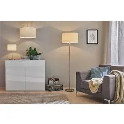 Paulmann Tessa 70923 Tischlampe LED E14 40 W Creme, Eisen (gebürstet)