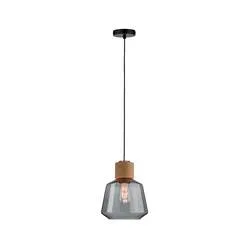 Paulmann Elia 79739 Pendelleuchte LED E27 20 W Kork, Rauch, Schwarz