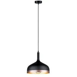 Paulmann Neordic Embla 79629 Pendelleuchte LED E27 20 W Schwarz, Kupfer matt