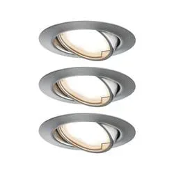 Paulmann 93421 Base Einbauleuchte 3er Set LED LED 15 W Eisen (gebürstet)