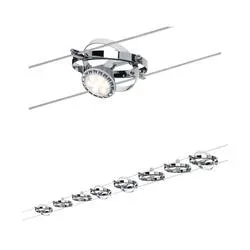 Paulmann Cardan 94153 Seil-Komplettsystem GU5.3 80 W Chrom, Chrom (matt)