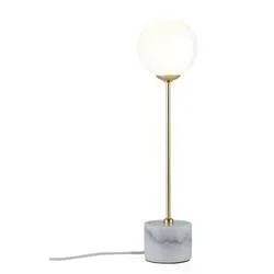 Paulmann Neordic Moa 79661 Tischlampe LED G9 10 W Marmor, Weiß, Gold