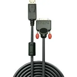 LINDY DisplayPort / DVI Adapterkabel DisplayPort Stecker, DVI-D 24+1pol. Stecker 2.00 m Schwarz 41491 DisplayPort-Kabel