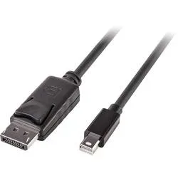 LINDY Mini-DisplayPort / DisplayPort Adapterkabel Mini DisplayPort Stecker, DisplayPort Stecker 5.00 m Schwarz 41648