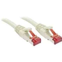 LINDY 47708 RJ45 Patchkabel CAT 6 S/FTP 10.00 m Grau mit Rastnasenschutz 1 St.