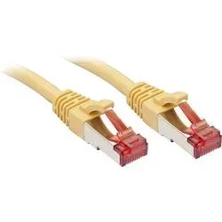 LINDY 47767 RJ45 Patchkabel CAT 6 S/FTP 7.50 m Gelb mit Rastnasenschutz 1 St.