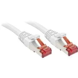LINDY 47798 RJ45 Patchkabel CAT 6 S/FTP 10.00 m Weiß mit Rastnasenschutz 1 St.