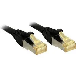 LINDY 47305 RJ45 Patchkabel CAT 6a (Rohkabel CAT 7) S/FTP 0.30 m Schwarz mit Rastnasenschutz 1 St.