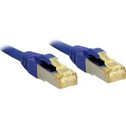 LINDY 47281 RJ45 Patchkabel CAT 6a (Rohkabel CAT 7) S/FTP 5.00 m Blau mit Rastnasenschutz 1 St.