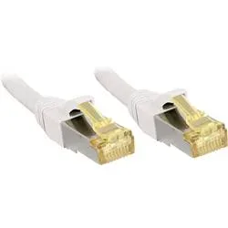 LINDY 47320 RJ45 Patchkabel CAT 6a (Rohkabel CAT 7) S/FTP 0.30 m Weiß mit Rastnasenschutz 1 St.