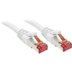 LINDY 47801 RJ45 Patchkabel CAT 6 S/FTP 30.00 m Weiß mit Rastnasenschutz 1 St.