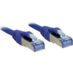 LINDY 47152 RJ45 Patchkabel CAT 6a S/FTP 7.50 m Blau mit Rastnasenschutz 1 St.