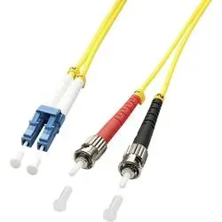 LINDY 47460 Glasfaser LWL Anschlusskabel 1.00 m Gelb [1x LC-Stecker - 1x ST-Stecker] 9/125 µ Singlemode OS2